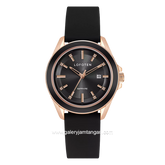 LOFOTEN F-2325L Sapphire Glass Black Rosegold Silicone Strap